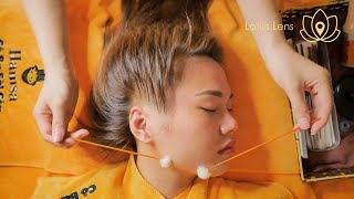 DEEP RELAXING ASMR Chinese Ear Cleaning amp Massage with MOXIBUSTION tools [upl. by Naves]