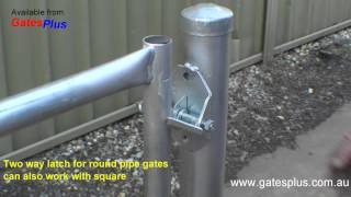 Gate Latch 2 way for round pipe and square [upl. by Peyter581]