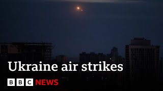 Ukraine war Russia launches wave of air strikes  BBC News [upl. by Notyard]