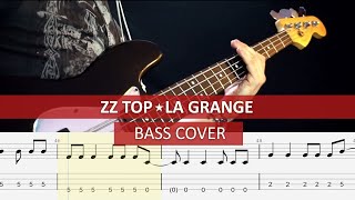 ZZtop  La Grange  bass cover  playalong with TAB [upl. by Ynattir322]