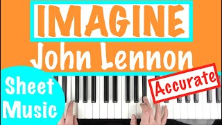 How to play IMAGINE  John Lennon Piano Accompaniment Chords Tutorial [upl. by Noryt]