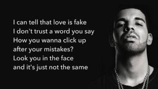 Drake  Fake Love Lyrics [upl. by Yrakaz]