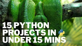 15 Python Projects in Under 15 Minutes Code Included [upl. by Adnarram]