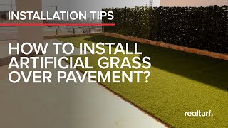 Install artificial turf over pavement [upl. by Anna-Maria786]