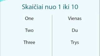 Anglų kalbos pamokos skaičiai nuo 1 iki 10 [upl. by Jenifer]