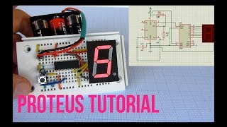 Seven segment display decoder 4026 NE555  Proteus tutorial [upl. by Otsugua]