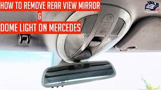 How To Remove Rear View Mirror Dome Light on Mercedes W211 [upl. by Bendite]