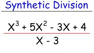 How To Use Synthetic Division on Any Polynomial [upl. by Kohn]