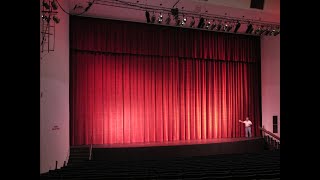 Convention center stage curtains motorized flying curtains seamless cyclorama [upl. by Averir]