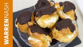 Giant Profiteroles Recipe  With Chocolate amp Cream  Recipes by Warren Nash [upl. by Oinegue369]