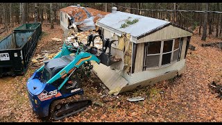 Demolishing a mobile home [upl. by Annayd]