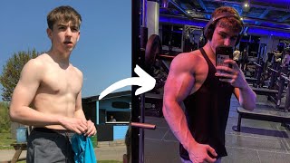 2 Year Body Transformation 1618  Skinny to Muscular  Natural [upl. by Talley]