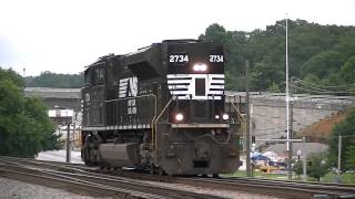 Norfolk Southern G92 NB SD70M2 Long Hood Forward AustellGa 07132013© HD [upl. by Gnues]