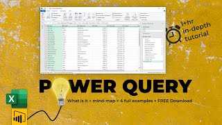 Power Query Tutorial  What is it how to use it amp 4 complete examples  Free download [upl. by Notsew]