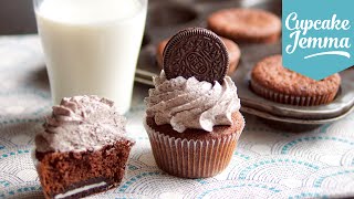 Cookies amp Cream Oreo Cupcake Recipe  Cupcake Jemma [upl. by Aenat]