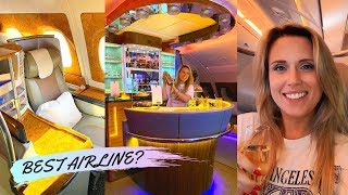 EMIRATES BUSINESS CLASS A380 REVIEW LondonDubai [upl. by Aihsem]