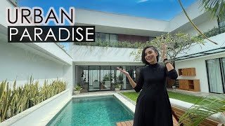 House Tour 372 • Exploring a Beautiful 4Bedroom Urban Villa in Bali Indonesia  Presello [upl. by Oiceladni610]