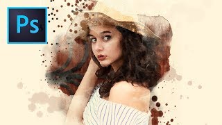 5Minute Watercolor Painting in Photoshop Nucly [upl. by Fernand361]