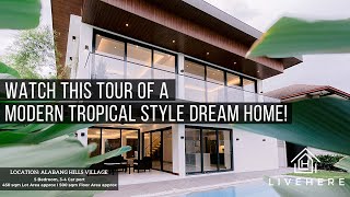 Modern Tropical Design Home in the Philippines House for Sale in Alabang Hills  near Ayala Alabang [upl. by Heilman531]