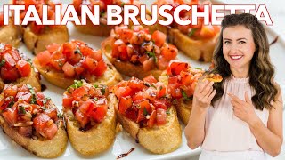 How to Make Italian BRUSCHETTA  Easy Appetizer [upl. by Anyar]