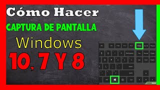 Como Tomar Captura de Pantalla en Computadora ✅ Windows 10 Windows 7 y 8 [upl. by Neetsirk]