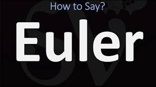 How to Pronounce Euler CORRECTLY [upl. by Yetti]