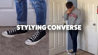 10 Casual Ways To Style HighTop Converse  Outfit Ideas [upl. by Amrak465]