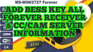 Add bess key all forever receiver amp cccam server setting information [upl. by Huber196]