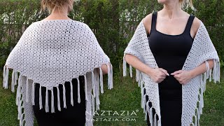 HOW to CROCHET STEP SHAWL  Easy Sideways Shoulder Shawlette Tutorial [upl. by Dekeles]