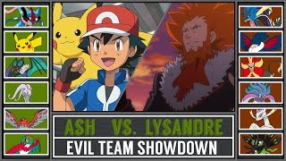 Ash vs Lysandre Pokémon SunMoon  XY Evil Team Showdown [upl. by Wulfe]