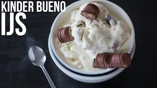 RECEPT Kinder Bueno IJs zonder ijsmachine  OhMyFoodness [upl. by Shotton]