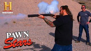 Pawn Stars CRAZY EXPENSIVE SEVEN BARREL GUN Season 13  History [upl. by Adiuqram587]