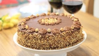 TORTA FERERO  FERRERO CAKE RECIPE [upl. by Assyram361]