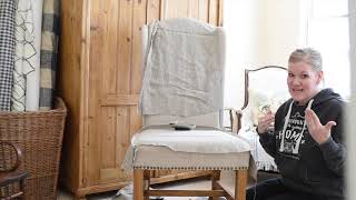 Parsons Chair Slipcover Tutorial  Part 1 [upl. by Alan131]