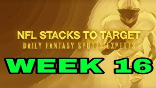 NFL DFS Week 16 Best Stacks to Dominate DraftKings amp FanDuel [upl. by Soisatsana]