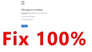 This Page isn’t Working  TOOMANYREDIRECTS Error Fix  How to fix any error in WordPress [upl. by Granese750]