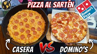 Como hacer una Pizza al Sartén estilo Dominos  Cocina Universal [upl. by Rendrag615]