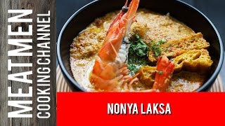 Peranakan Food Singapore Nonya Laksa Recipe  娘惹叻沙 [upl. by Cherish966]