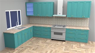 Create a Kitchen Cabinets in SketchUp [upl. by Jerrie]