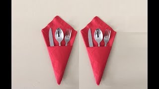 DIY Easy Napkin Folding by MadeByFate 6 [upl. by Adyan]