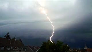 20140609  Germany  NRW  Unwetter über Mönchengladbach am Pfingstmontag [upl. by Cochard]