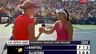 Kim Clijsters vs Marion Bartoli 2009 US Open R2 Highlights [upl. by Benis76]