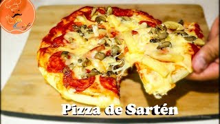 Pizza de Sartén Fácil y sin Horno [upl. by Castora]