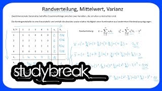 Randverteilung Mittelwert Varianz  Statistik [upl. by Aseek]