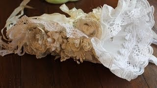 Shabby Vintage Chic  Tussie Mussie  How To [upl. by Aneleh]