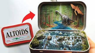 Pocket Diorama Spinosaurus fishing in a resin waterfall [upl. by Ramso]