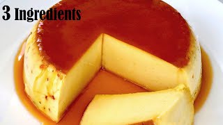 3 Ingredients Caramel Pudding  Dessert Recipe [upl. by Anav]