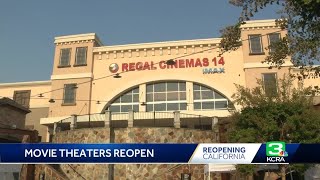 Regal movie theaters reopen after COVID19 pandemic forced closures in March [upl. by Novej]