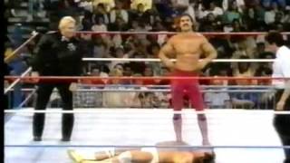 WWF History  Ravishing Rick Rude amp Jake Roberts part II tights off scene [upl. by Nirad93]