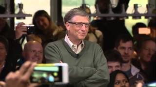 Bill Gates welcomes Satya Nadella Microsoft CEO [upl. by Ahtelra265]